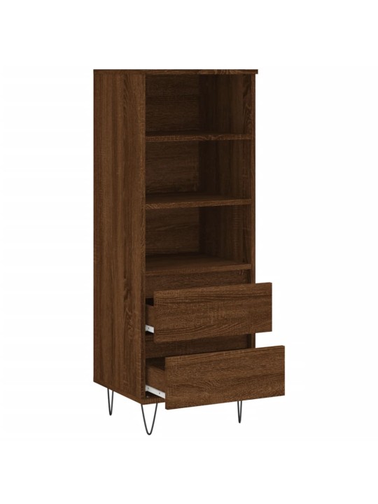 Skříň highboard hnědý dub 40 x 36 x 110 cm kompozitní dřevo