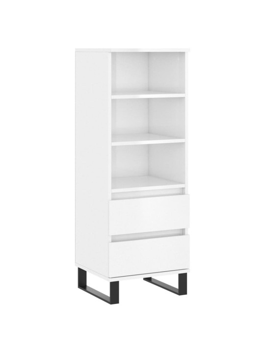 Skříň highboard bílá s vysokým leskem 40 x 36 x 110 cm kompozit