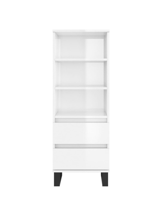 Skříň highboard bílá s vysokým leskem 40 x 36 x 110 cm kompozit
