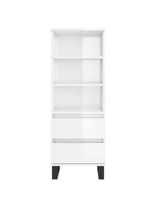 Skříň highboard bílá s vysokým leskem 40 x 36 x 110 cm kompozit