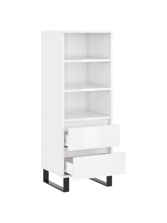 Skříň highboard bílá s vysokým leskem 40 x 36 x 110 cm kompozit