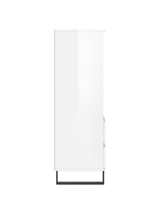 Skříň highboard bílá s vysokým leskem 40 x 36 x 110 cm kompozit