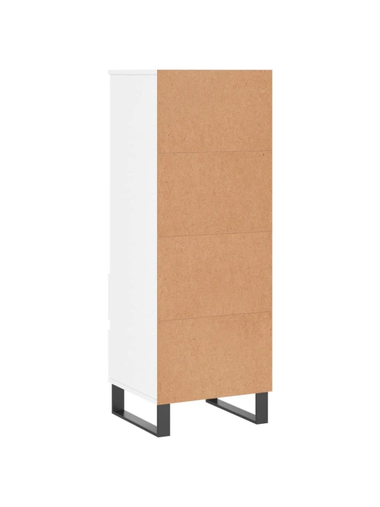 Skříň highboard bílá s vysokým leskem 40 x 36 x 110 cm kompozit