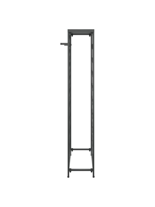 Stojan na víno na 45 lahví černý 54 x 18 x 100 cm tepané železo