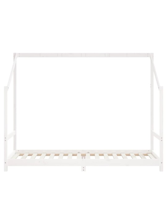 Dětská postel bílá 2x (80 x 200) cm masivní borové dřevo