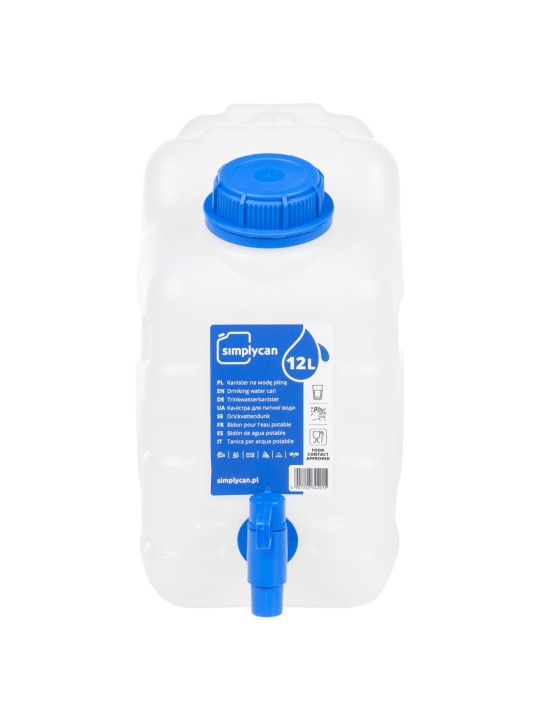 Zásobník na vodu s kohoutkem průhledný 10 l plast