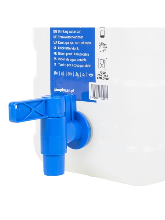 Zásobník na vodu s kohoutkem průhledný 10 l plast