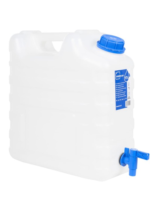 Zásobník na vodu s kohoutkem průhledný 15 l plast