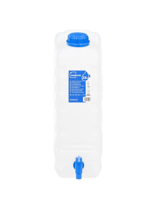 Zásobník na vodu s kohoutkem průhledný 20 l plast