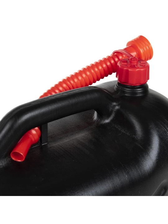 Kanystry na pohonné hmoty s ohebnou hubicí 3ks černé 20 l plast