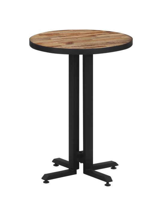 Bistro stůl kulatý Ø 55 x 76 cm masivní recyklovaný teak