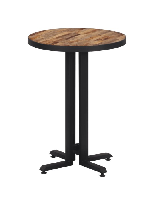 Bistro stůl kulatý Ø 55 x 76 cm masivní recyklovaný teak