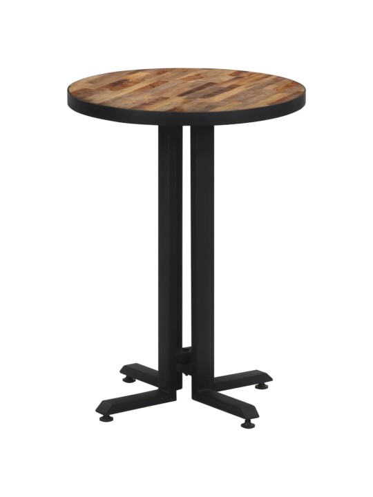 Bistro stůl kulatý Ø 55 x 76 cm masivní recyklovaný teak