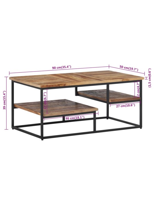 Konferenční stolek 90 x 50 x 39 cm masivní recyklovaný teak