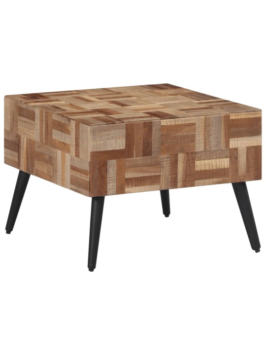 Konferenční stolek šedý 55x55x40 cm masivní recyklovaný teak