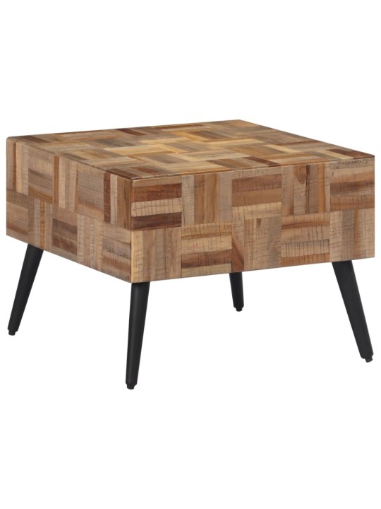Konferenční stolek šedý 55x55x40 cm masivní recyklovaný teak