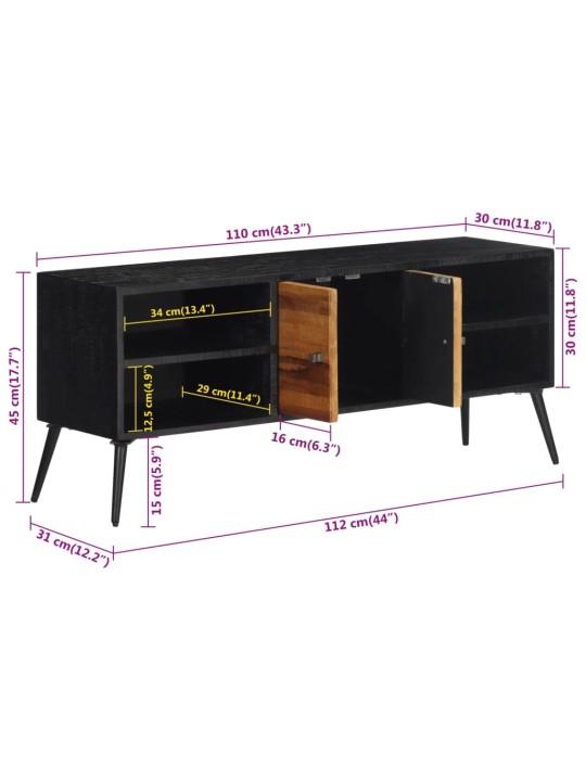 TV skříňka 112 x 31 x 45 cm masivní recyklovaný teak