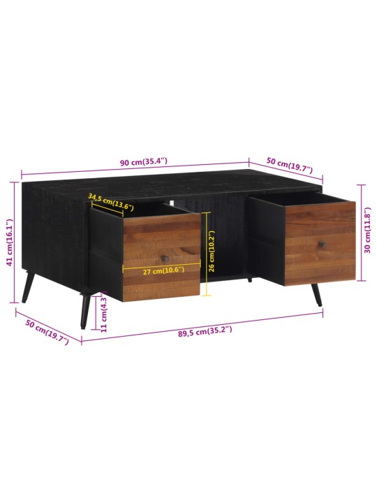 Konferenční stolek 90 x 50 x 41 cm masivní recyklovaný teak