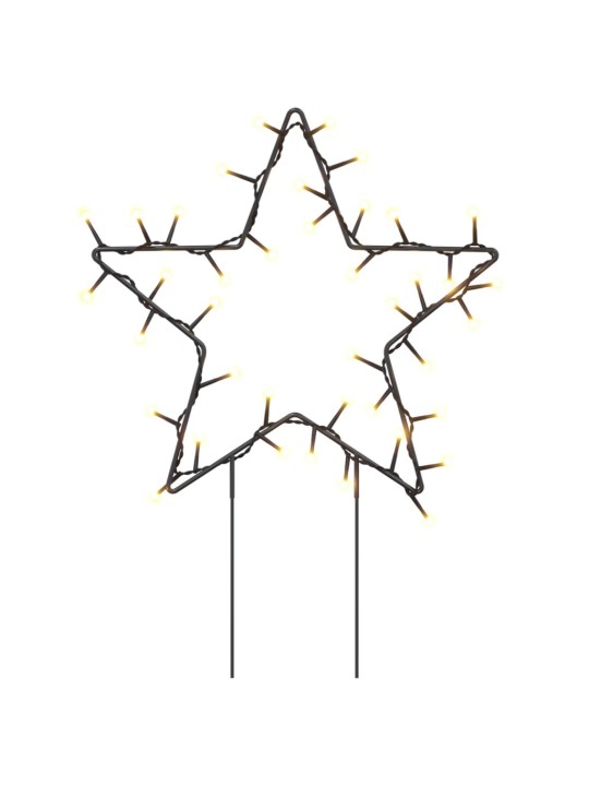 Vánoční světelné dekorace s hroty 3 ks Hvězda 50 LED diod 29 cm