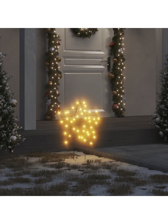 Vánoční světelné dekorace s hroty 3 ks Hvězda 50 LED diod 29 cm