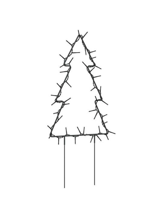Vánoční světelné dekorace s hroty 3ks Stromek 50 LED diod 30 cm