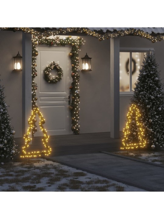 Vánoční světelná dekorace s hroty Stromek 115 LED diod 90 cm