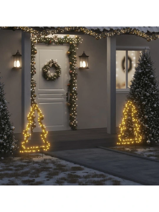 Vánoční světelná dekorace s hroty Stromek 115 LED diod 90 cm