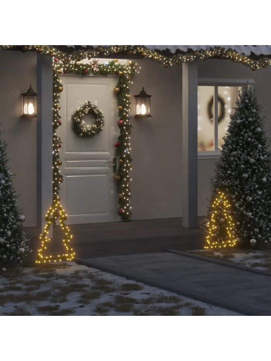 Vánoční světelná dekorace s hroty Stromek 80 LED diod 60 cm