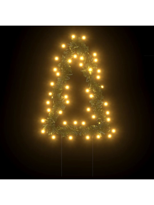 Vánoční světelné dekorace s hroty 3ks Stromek 50 LED diod 30 cm