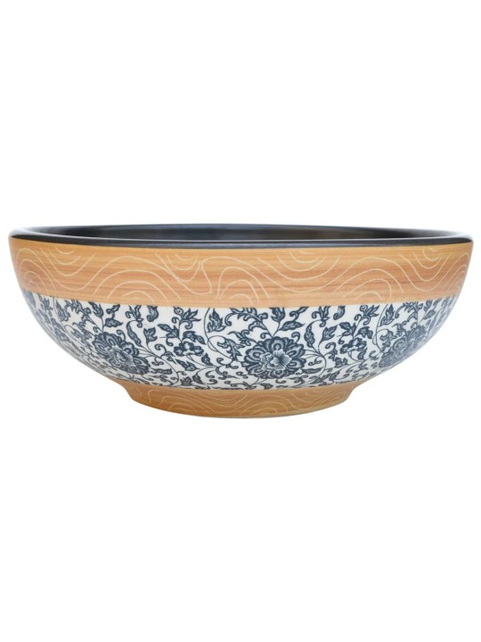 Umyvadlo na desku vícebarevné kulaté Φ 41 x 14 cm keramika