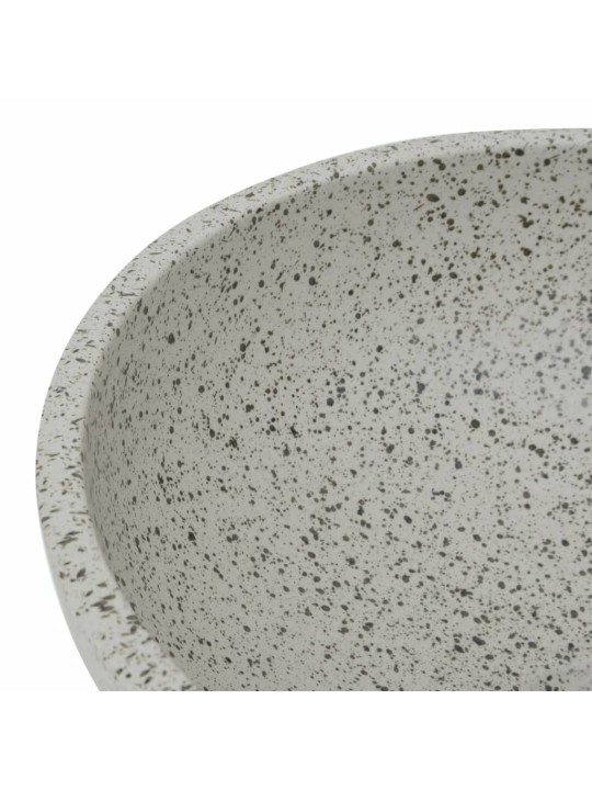 Umyvadlo na desku šedé kulaté Φ 41 x 14 cm keramika