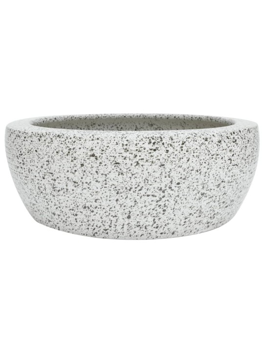 Umyvadlo na desku šedé kulaté Φ 41 x 14 cm keramika