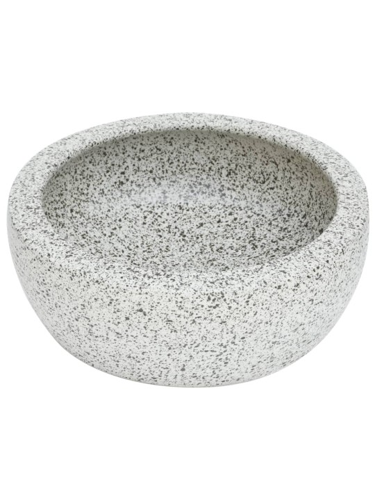 Umyvadlo na desku šedé kulaté Φ 41 x 14 cm keramika