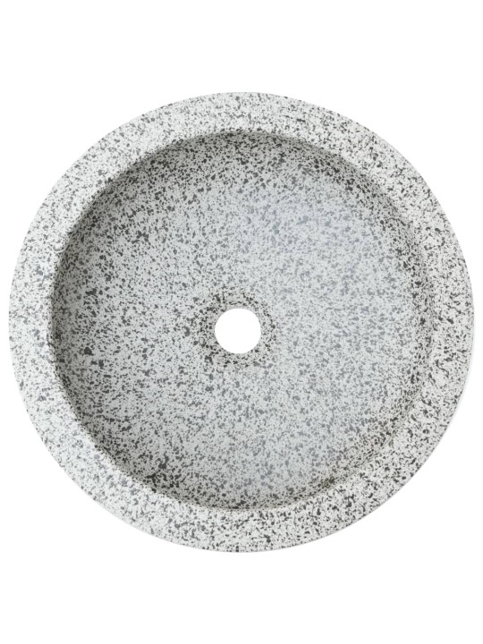 Umyvadlo na desku šedé kulaté Φ 41 x 14 cm keramika