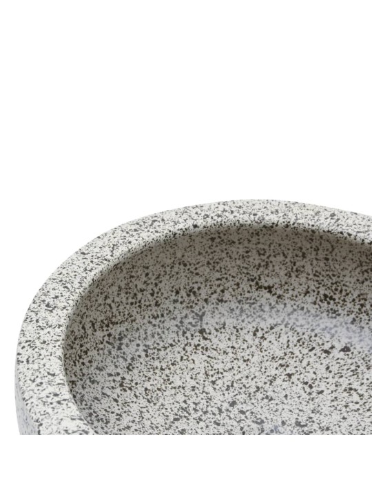 Umyvadlo na desku šedé kulaté Φ 41 x 14 cm keramika