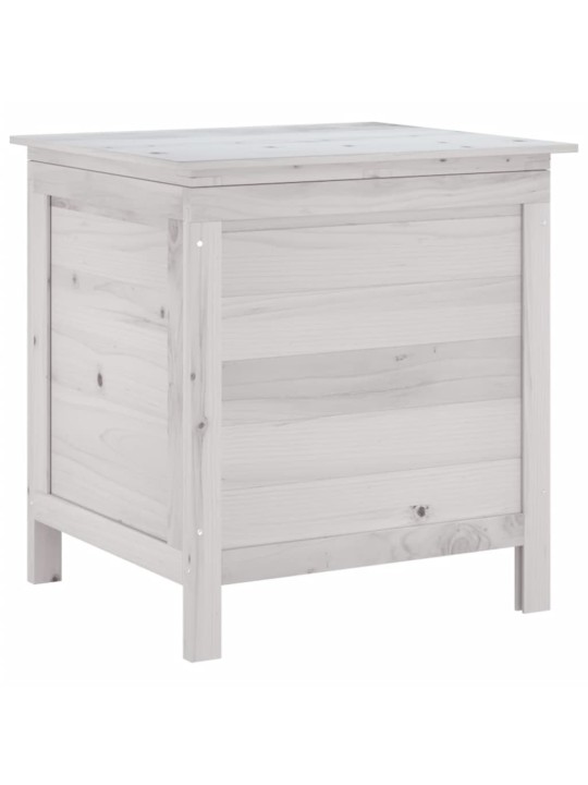Zahradní úložný box bílý 50x49x56,5 cm masivní jedlové dřevo