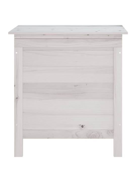 Zahradní úložný box bílý 50x49x56,5 cm masivní jedlové dřevo