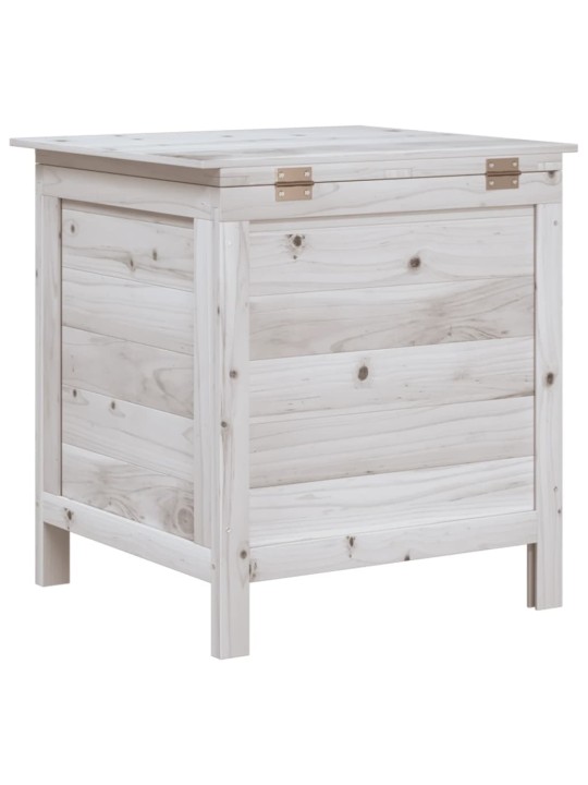 Zahradní úložný box bílý 50x49x56,5 cm masivní jedlové dřevo