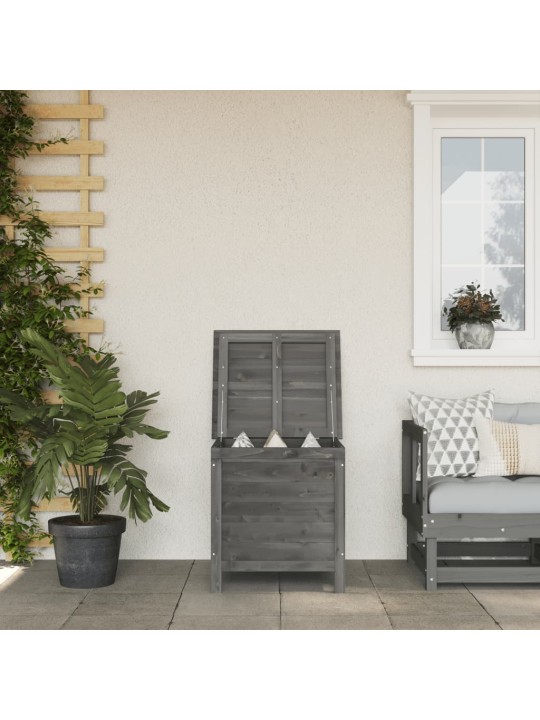 Zahradní úložný box antracitový 50 x 49 x 56,5 cm masivní jedle