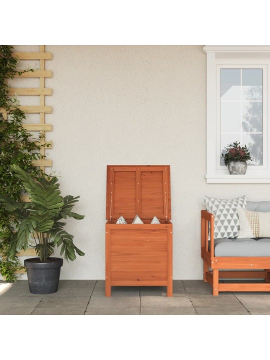 Zahradní úložný box hnědý 50x49x56,5 cm masivní jedlové dřevo