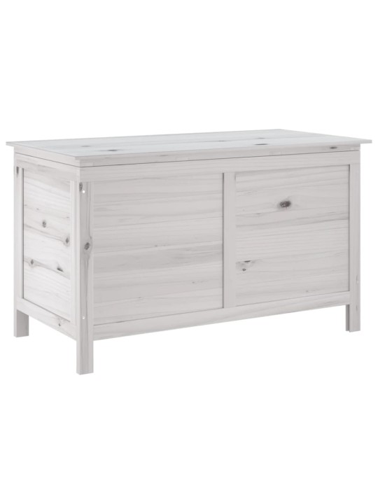 Zahradní úložný box bílý 99x49,5x58,5 cm masivní jedlové dřevo