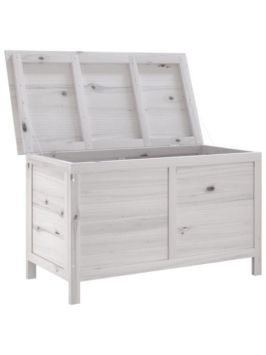 Zahradní úložný box bílý 99x49,5x58,5 cm masivní jedlové dřevo