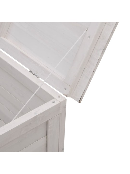 Zahradní úložný box bílý 99x49,5x58,5 cm masivní jedlové dřevo