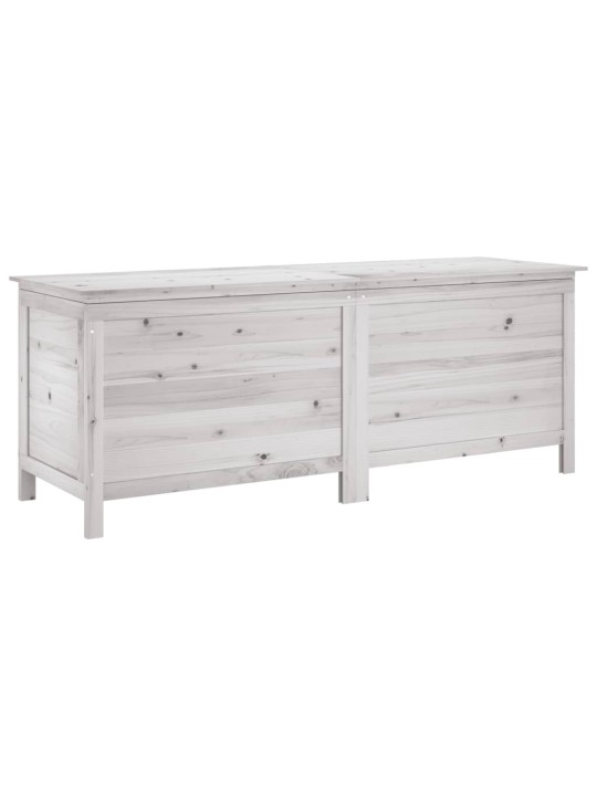 Zahradní úložný box bílý 150x50x56,5 cm masivní jedlové dřevo