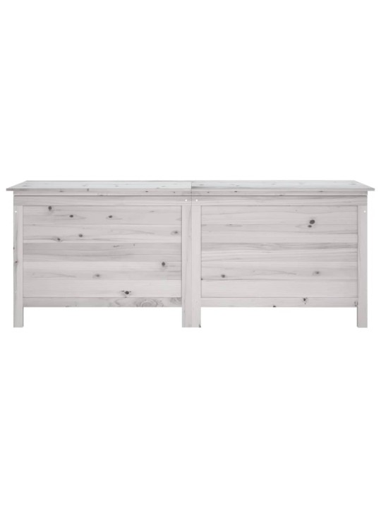 Zahradní úložný box bílý 150x50x56,5 cm masivní jedlové dřevo