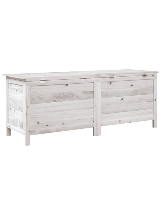 Zahradní úložný box bílý 150x50x56,5 cm masivní jedlové dřevo