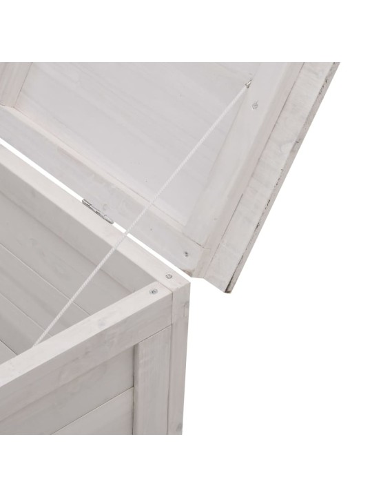 Zahradní úložný box bílý 150x50x56,5 cm masivní jedlové dřevo