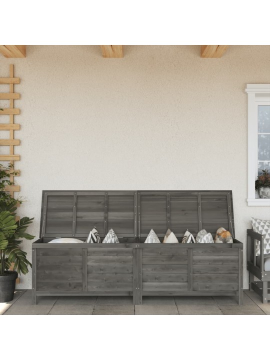 Zahradní úložný box antracitový 198,5x50x56,5 cm masivní jedle