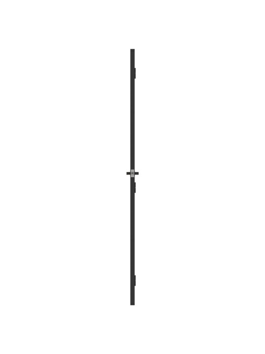 Interiérové dveře úzké černé 76x201,5 cm tvrzené sklo a hliník