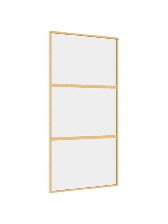 Posuvné dveře zlaté 102,5 x 205 cm čiré ESG sklo a hliník